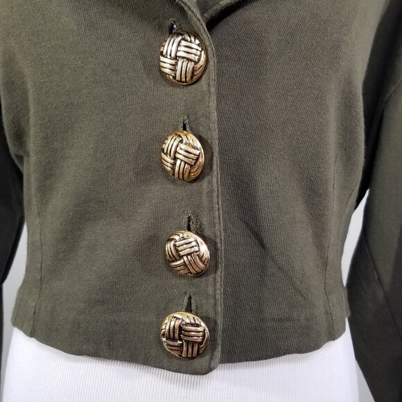 Vintage BAIT Contemporary Cloth Cropped Cardigan Jacket Top Shawl Collar M USA - Picture 2 of 8